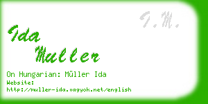 ida muller business card